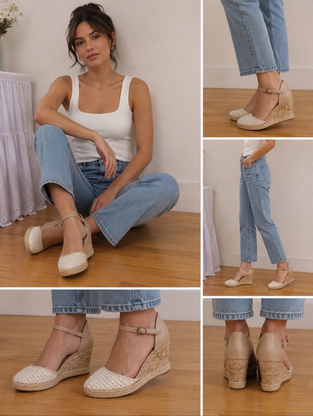 Women’s Espadrille Ankle-Strap Wedge Heels
